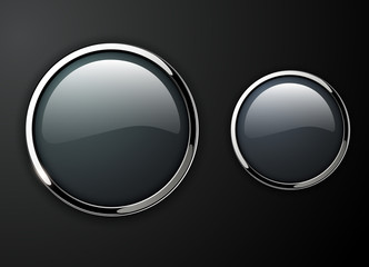 Poster - Buttons shiny metallic