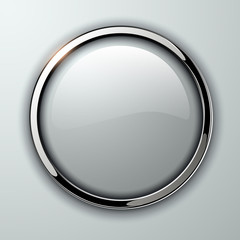 Aufkleber - Glossy button, transparent with metallic elements