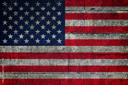 Board z aluminiowym obramowaniem Usa flaga na grunge tle