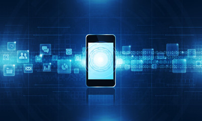 Wall Mural - technology communication background