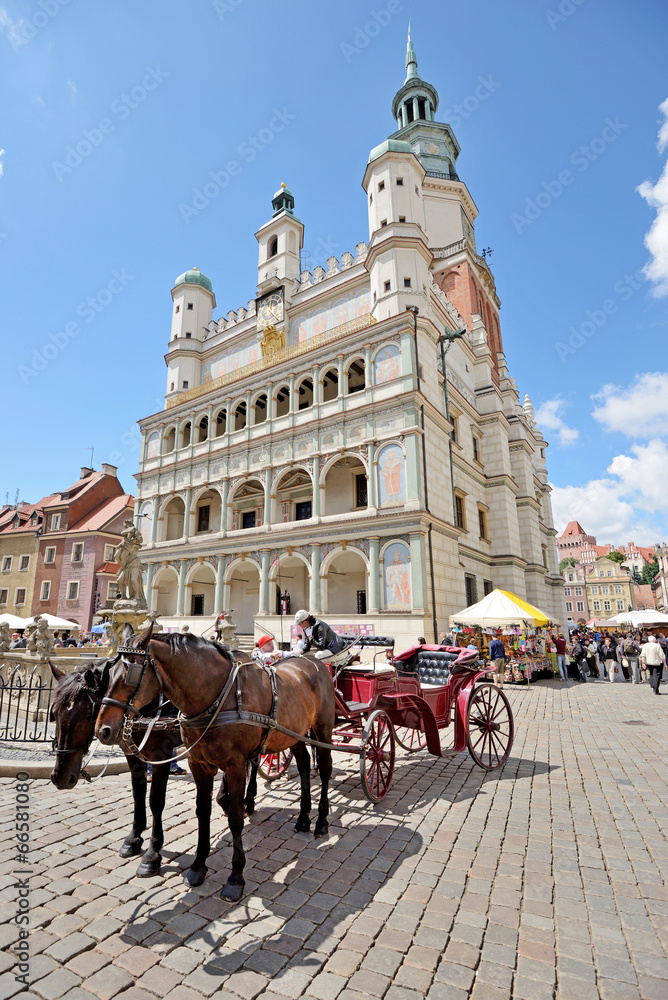 Obraz na płótnie Market square, Poznan, Poland w salonie