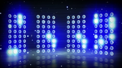 Wall Mural - blue stage lights loopable background