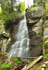 Canvas Print - Waterfall Bystre in Polana region, Slovakia