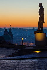 Czech Republic, Prague,  Mala Strana during sunset