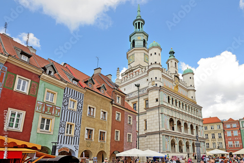 Naklejka samoprzylepna Rynek, poznan, polska