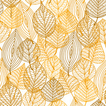Autumnal Leaves Seamless Pattern