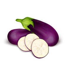 Eggplant Aubergine Isolated