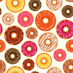 Sticker - Donut seamless pattern