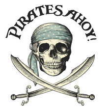 Pirates Symbol With Skull And Crossed Sabers