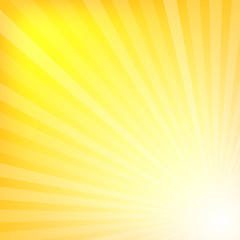 Poster - Yellow rays texture background