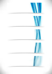 Wall Mural - Blue bright speed swoosh line cards set