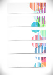 Canvas Print - Bright retro circles cards templates set