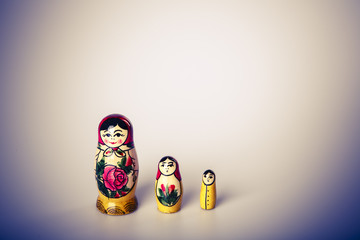 Wall Mural - Russian Dolls Matryoshka Isolated on a white background