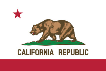 Wall Mural - High detailed flag of California
