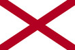 High detailed vector flag of Alabama