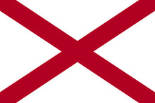 High Detailed Vector Flag Of Alabama