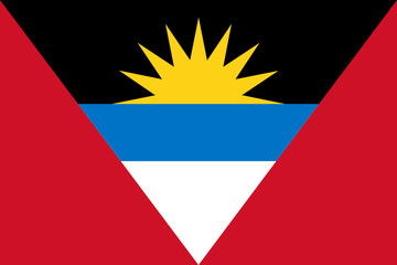 Wall Mural - High detailed vector flag of Antigua and Barbuda