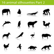 16 animal silhouettes Part 2