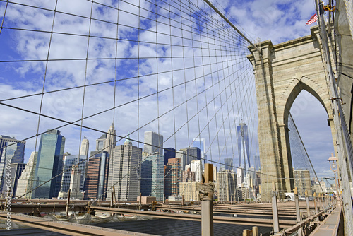 Naklejka - mata magnetyczna na lodówkę Brooklyn Bridge, New York City