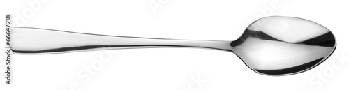 Fotografía Silver spoon over white. File contains clipping path.