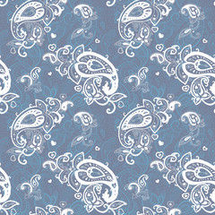 Canvas Print - Seamless Paisley background.