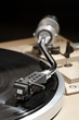 Detail of a turntable with record