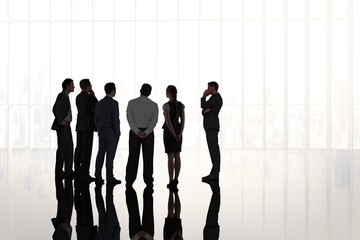 Aufkleber - Composite image of business colleagues standing