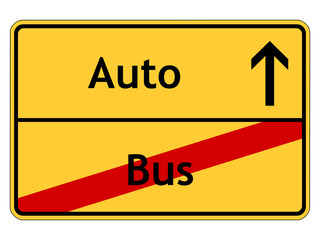 Poster - Auto statt Bus