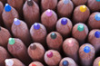 Overhead View Of Multi Colored Pencils