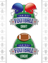 Wall Mural - american fantasy football illustrations