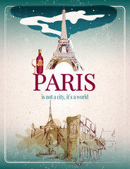 Poster - Paris retro poster