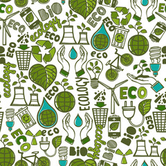 Poster - Ecology seamless pattern