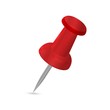 © credon2012 - red pushpin on white background