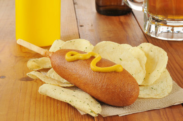 Sticker - Corn dog with mustard