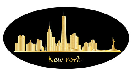 Sticker - new york city skyline