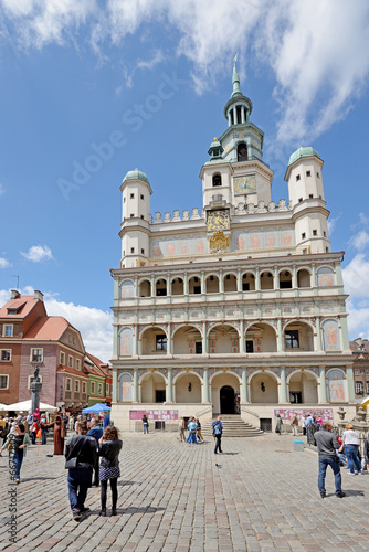 Naklejka samoprzylepna Rynek, poznan, polska
