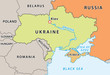 Ukraine map after Crimean crisis 2014.