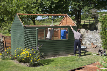 Demolishing a garden shed