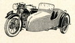 Motorcycle with a sidecar ca. 1930