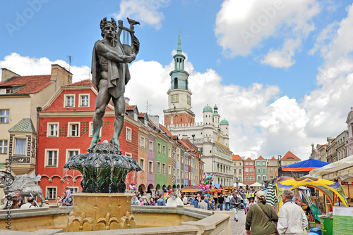 Naklejka samoprzylepna Rynek, poznan, polska