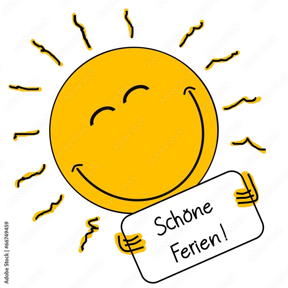 Stock-Illustration „Schöne Ferien - Sonne“ | Adobe Stock