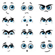 Cartoon faces with various expressions