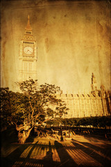 Fototapete - Big Ben mit nostalgischer Textur