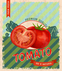 Sticker - Tomato retro poster