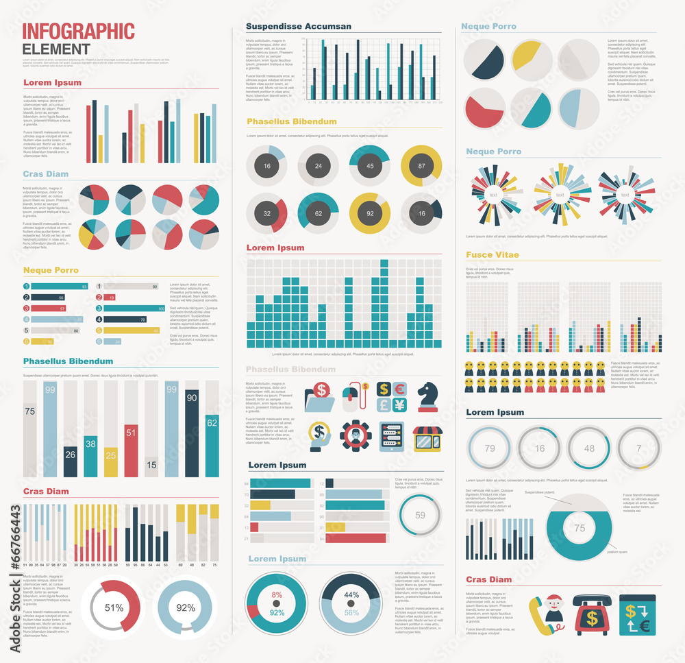 Infographic elements big set Stock Vector | Adobe Stock