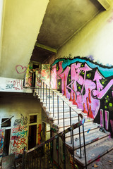 Wall Mural - staircase from abandoned factory