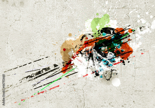 Fotoboard na płycie Graffiti w tle