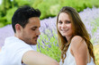 © W PRODUCTION - romantic young couple man woman summer lavender field provence