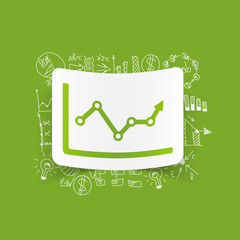 Wall Mural - Drawing business formulas: chart