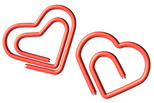 Two Red Paperclips Heart